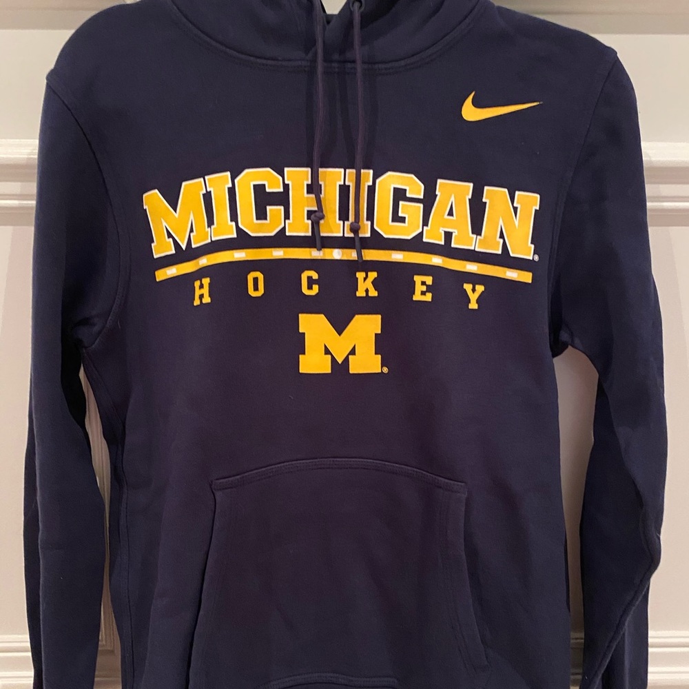 Blue Michigan Hockey Hoodie